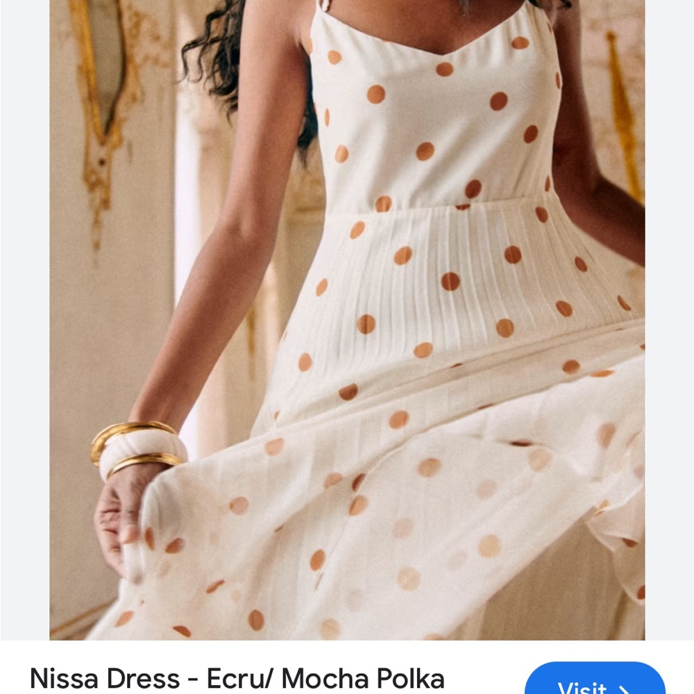Sezane nissa dress polka dot worn once